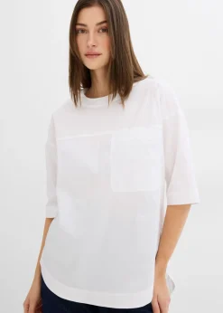 bonprix bonprix Blusa holgada Blanco Online