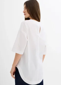 bonprix bonprix Blusa holgada Blanco Online