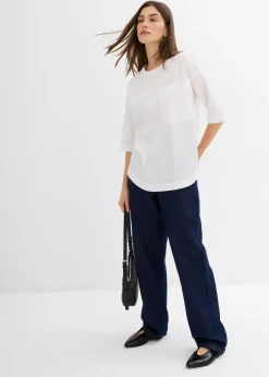 bonprix bonprix Blusa holgada Blanco Online
