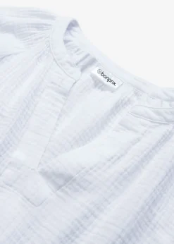bonprix bonprix Blusa holgada de muselina Blanco Sale