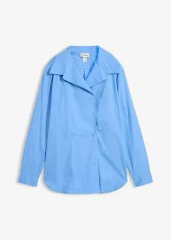 bonprix bonprix Blusa larga con escote en V azul provenzal Clearance