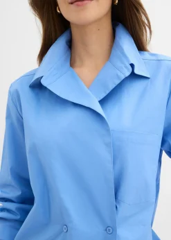 bonprix bonprix Blusa larga con escote en V azul provenzal Clearance