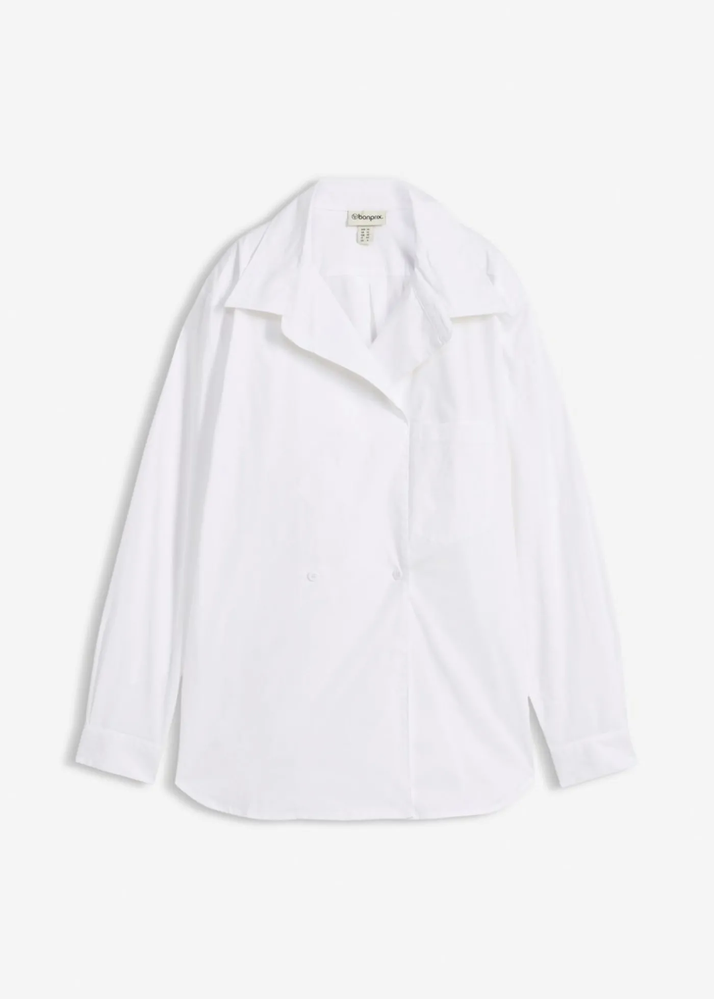 bonprix bonprix Blusa larga con escote en V Blanco Outlet