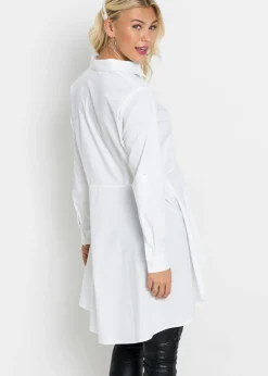 bonprix bonprix Blusa larga con volante Blanco Best