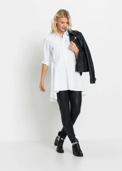bonprix bonprix Blusa larga con volante Blanco Best