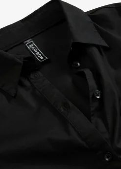 bonprix bonprix Blusa larga con volante Negro Clearance