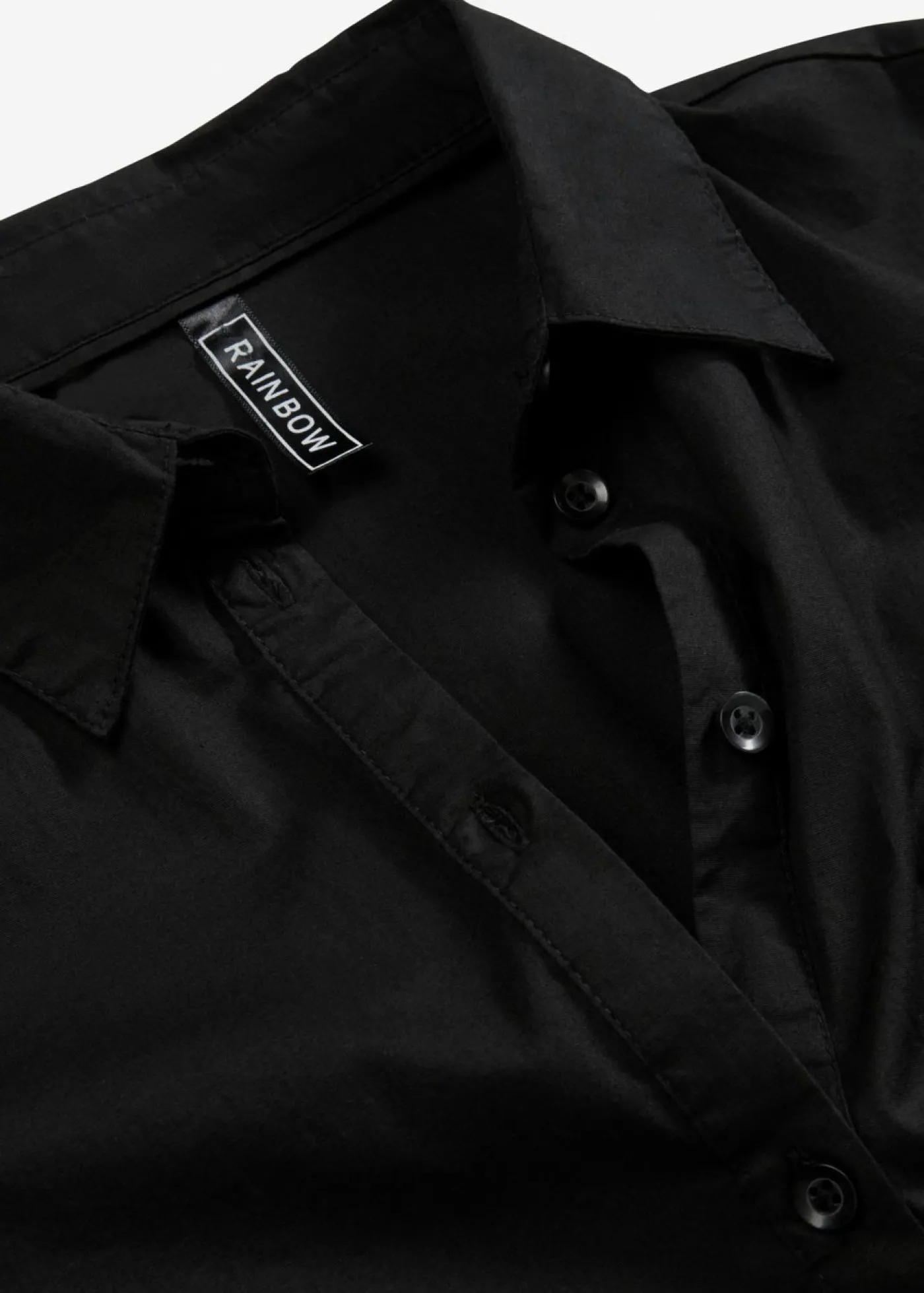 bonprix bonprix Blusa larga con volante Negro Clearance