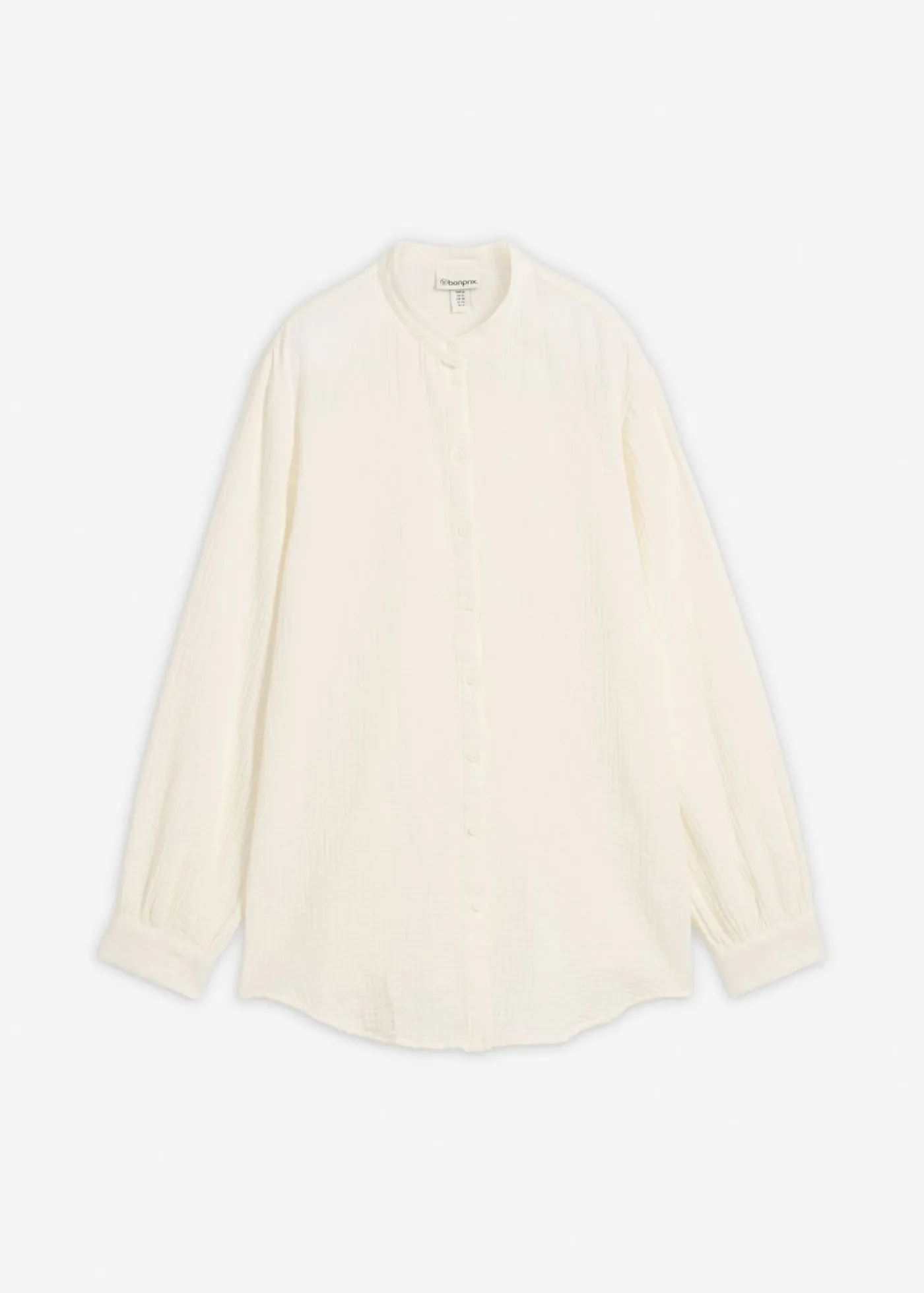 bonprix bonprix Blusa larga de muselina ligera Blanco lana Discount