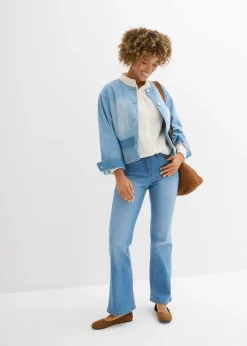 bonprix bonprix Blusa larga de muselina ligera Blanco lana Discount