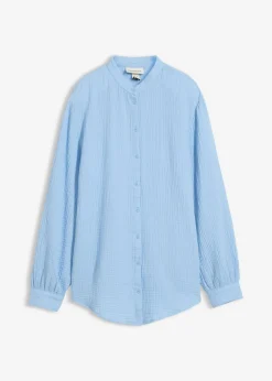 bonprix bonprix Blusa larga de muselina ligera Azul claro Best