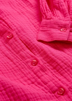 bonprix bonprix Blusa larga de muselina ligera Pink lady Online