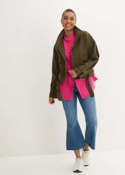 bonprix bonprix Blusa larga de muselina ligera Pink lady Online