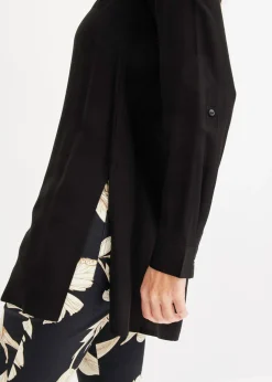 bonprix bonprix Blusa larga de viscosa Negro Sale
