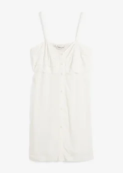 bonprix bonprix Blusa larga de viscosa fluida Blanco lana New