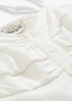 bonprix bonprix Blusa larga de viscosa fluida Blanco lana New
