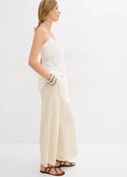 bonprix bonprix Blusa larga de viscosa fluida Blanco lana New
