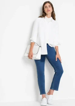 bonprix bonprix Blusa larga de viscosa pura Blanco