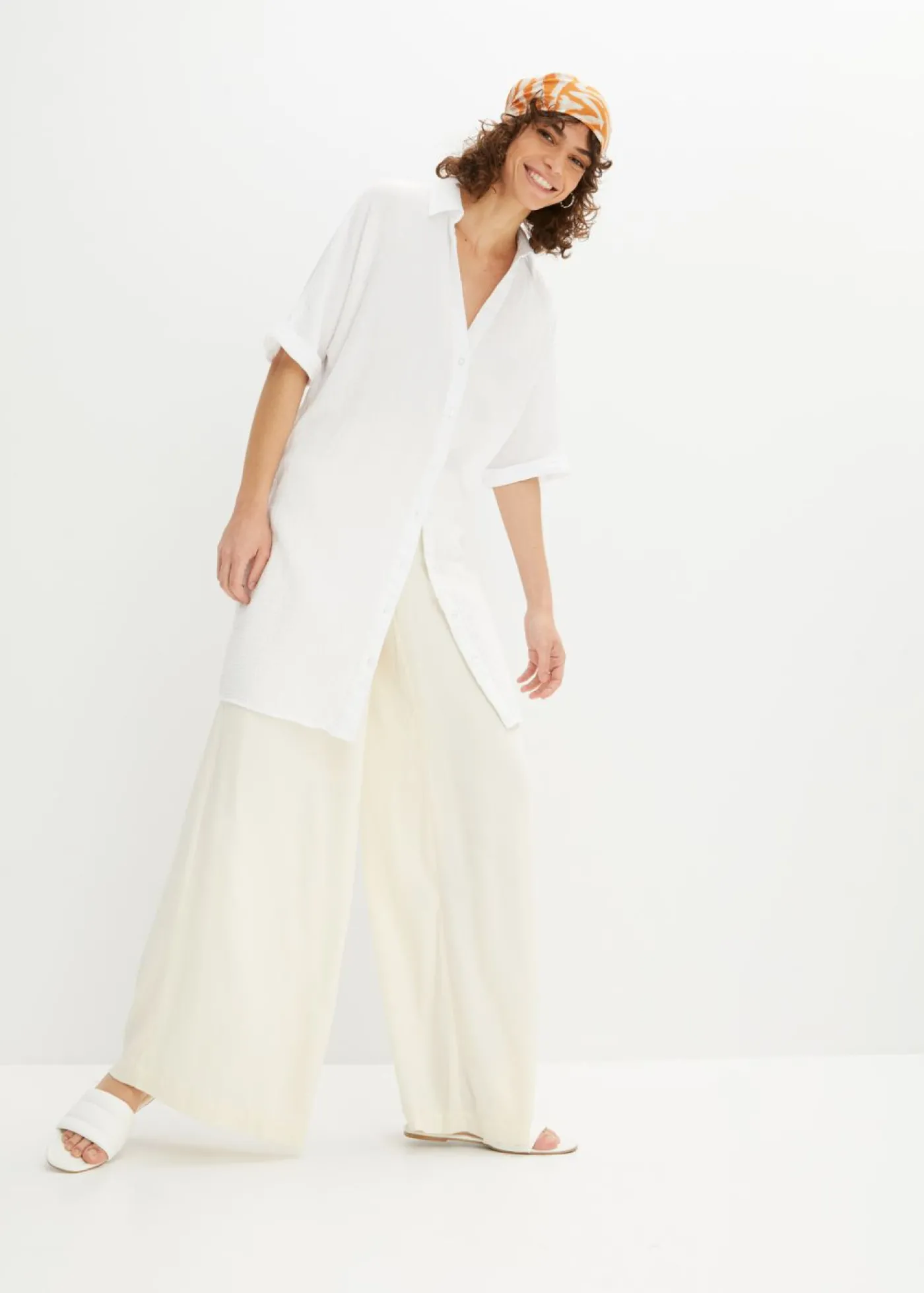 bonprix bonprix Blusa larga holgada de muselina suave New