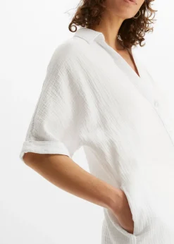 bonprix bonprix Blusa larga holgada de muselina suave New