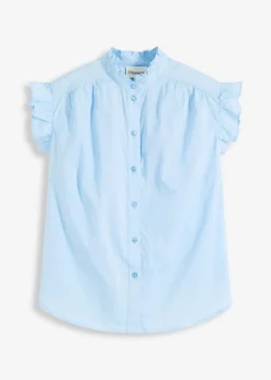 bonprix bonprix Blusa ligera sin mangas Azul claro Sale