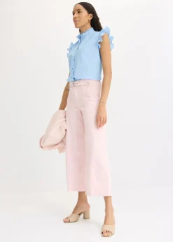 bonprix bonprix Blusa ligera sin mangas Azul claro Sale