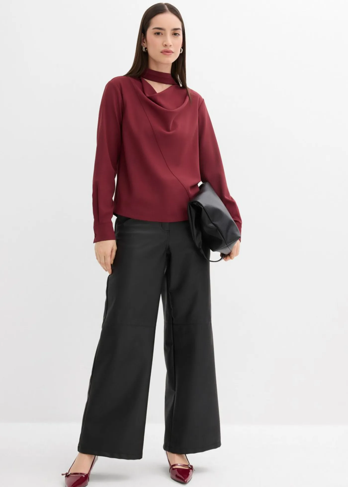 bonprix bonprix Blusa ligeramente brillante rojo avellana Best