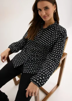 bonprix bonprix Blusa oversize negro topos New