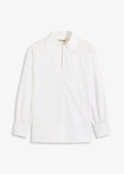 bonprix bonprix Blusa oversize con mangas voluminosas Blanco Online