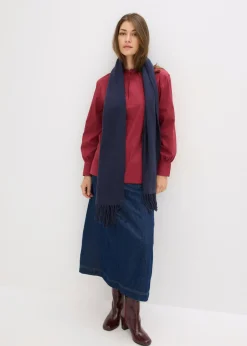 bonprix bonprix Blusa oversize con mangas voluminosas Rojo Clearance