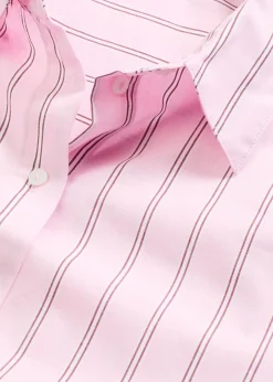 bonprix bonprix Blusa oversize de algodón puro Rosa cristal de rayas Online