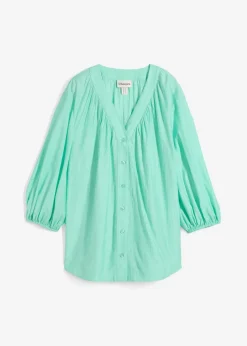 bonprix bonprix Blusa oversize de mezcla de viscosa suave Azul mentol Best