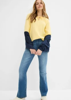 bonprix bonprix Blusa sin cierre de muselina ligera Negro Best