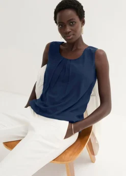 bonprix bonprix Blusa sin mangas Azul oscuro Hot