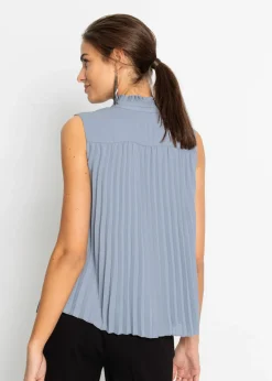 bonprix bonprix Blusa sin mangas Azul ahumado Discount