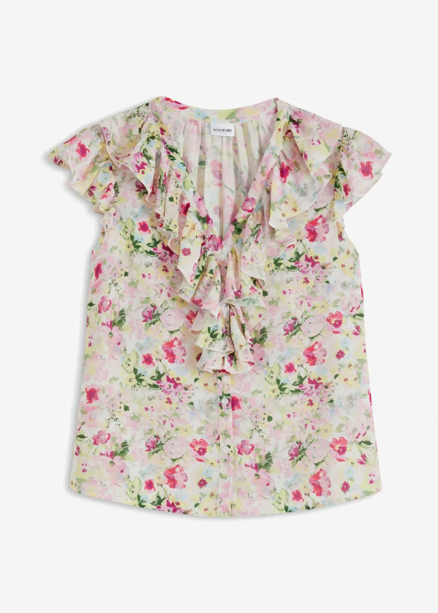 bonprix bonprix Blusa sin mangas orquídea púrpura con flores Clearance