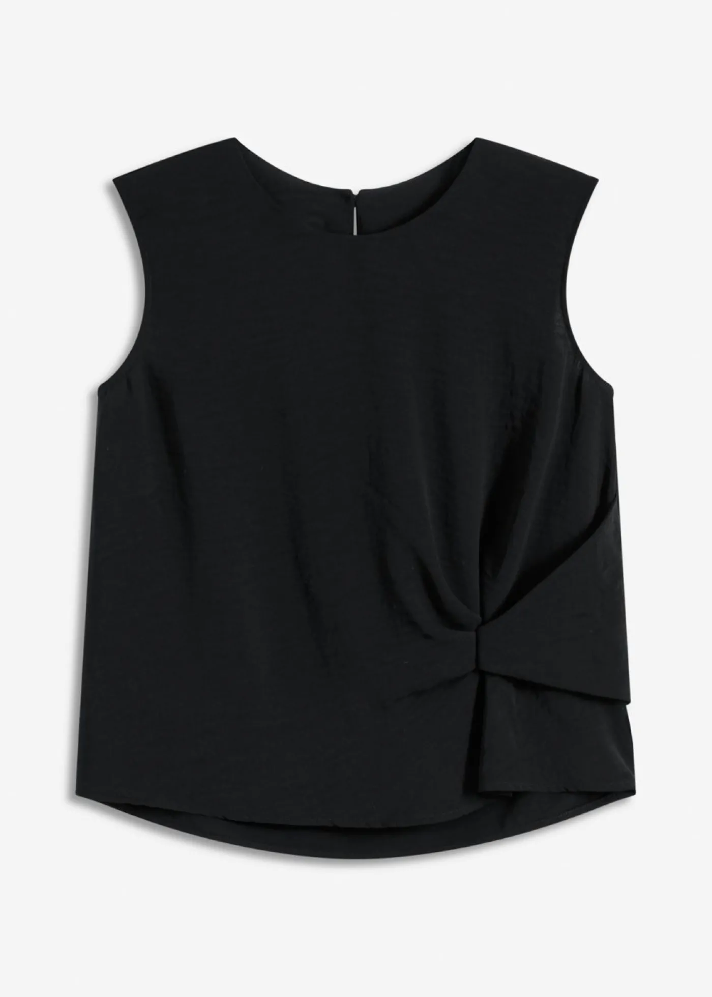 bonprix bonprix Blusa sin mangas con nudos Negro Clearance