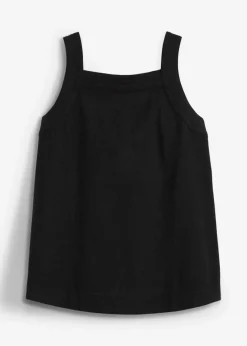 bonprix bonprix Blusa sin mangas de mezcla de viscosa con detalle de lazo en la parte trasera Negro Discount