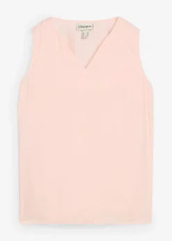 bonprix bonprix Blusa sin mangas de viscosa suave rosa pálido Hot