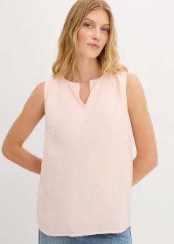 bonprix bonprix Blusa sin mangas de viscosa suave rosa pálido Hot
