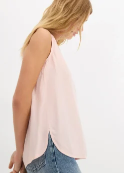 bonprix bonprix Blusa sin mangas de viscosa suave rosa pálido Hot