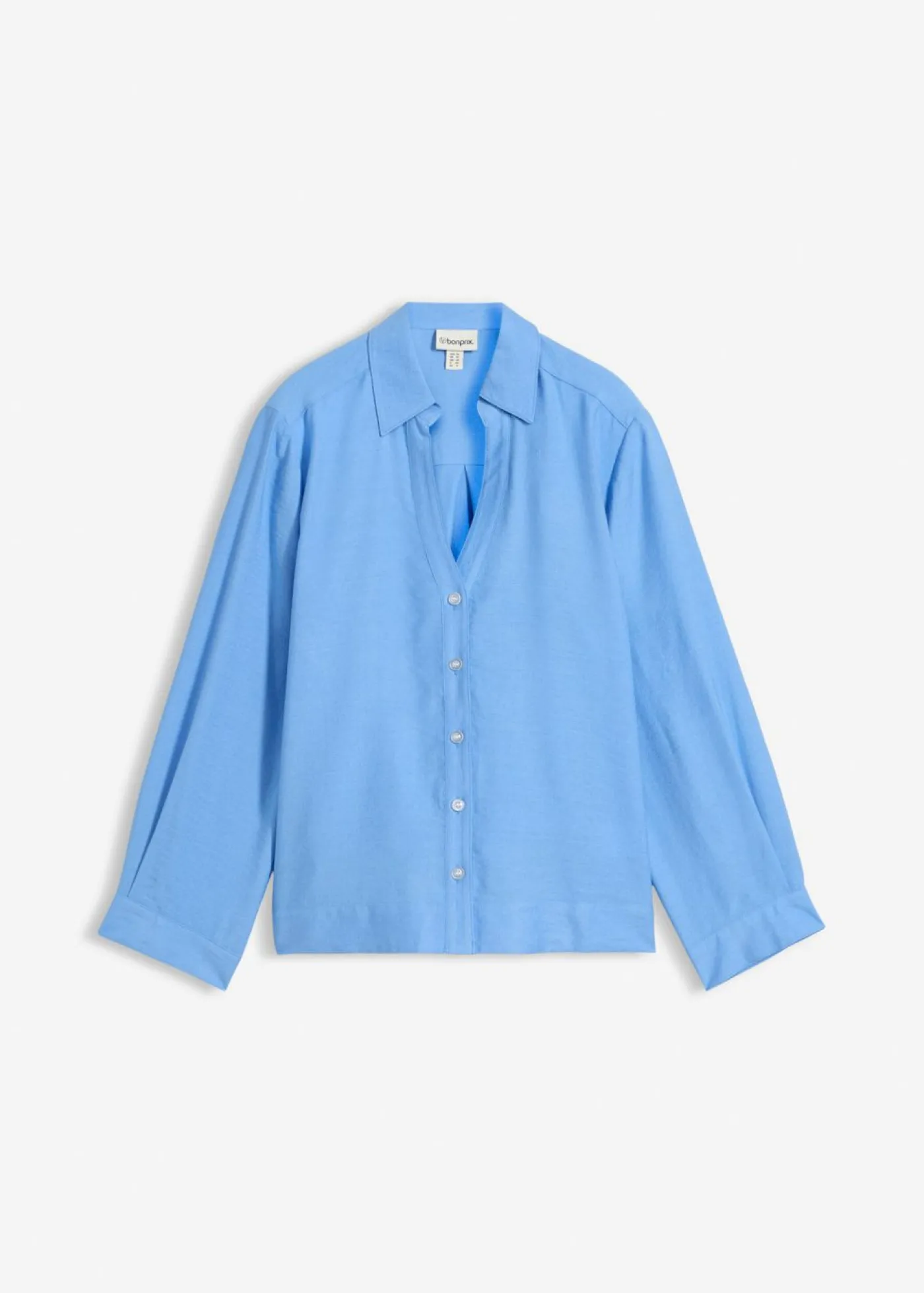 bonprix bonprix Blusa tipo boxy de mezcla de viscosa azul provenzal Hot