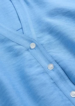 bonprix bonprix Blusa tipo boxy de mezcla de viscosa azul provenzal Hot