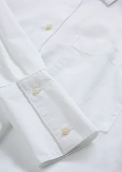 bonprix bonprix Blusa tipo Oxford de algodón orgánico Blanco