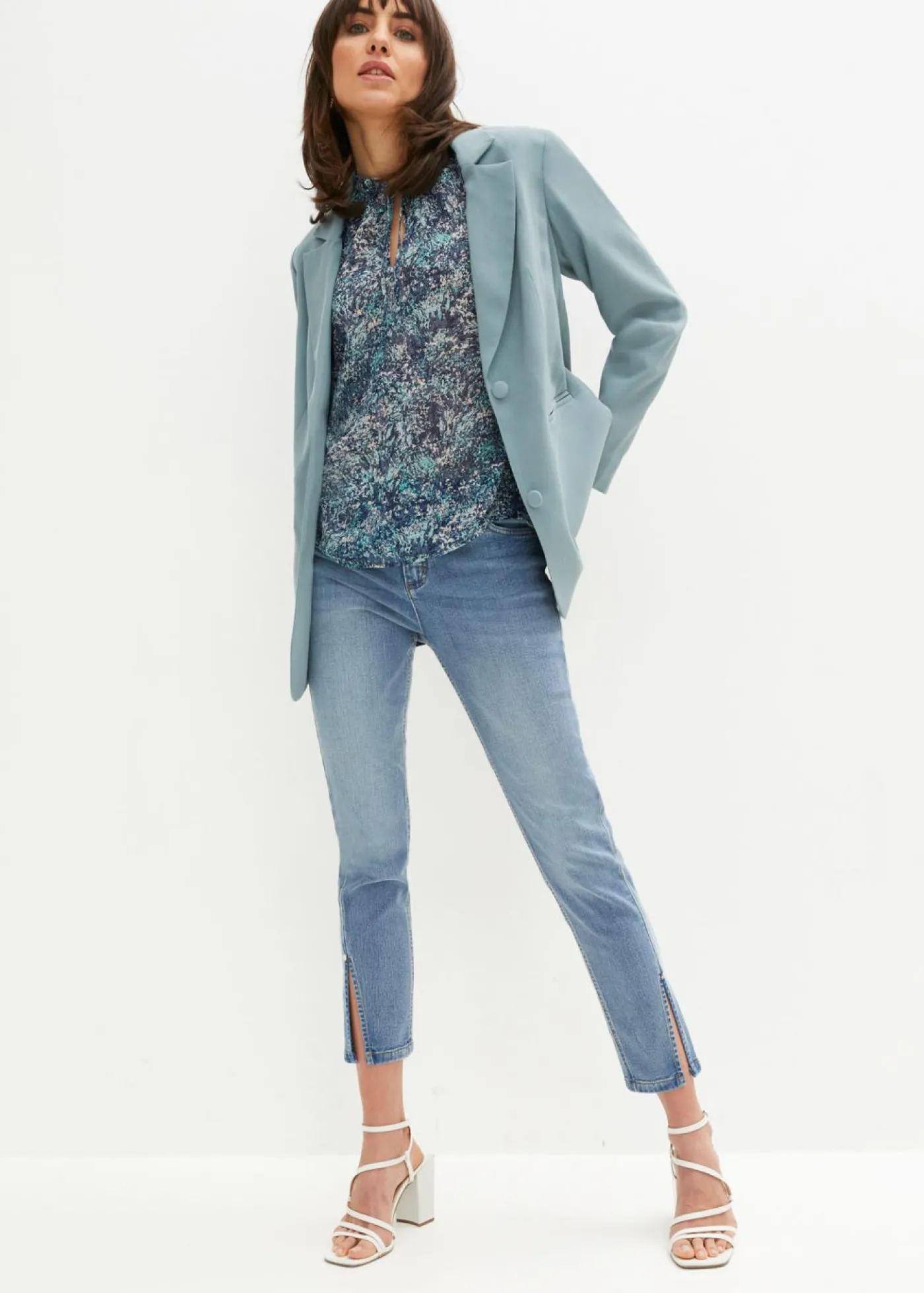 bonprix bonprix Blusa tipo túnica Azul Discount