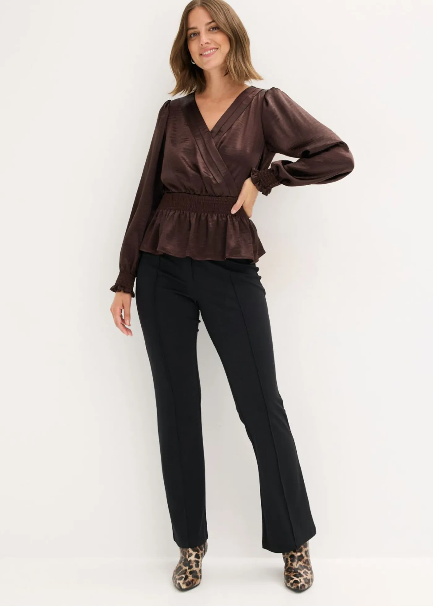 bonprix bonprix Blusa tipo túnica Marrón oscuro Outlet