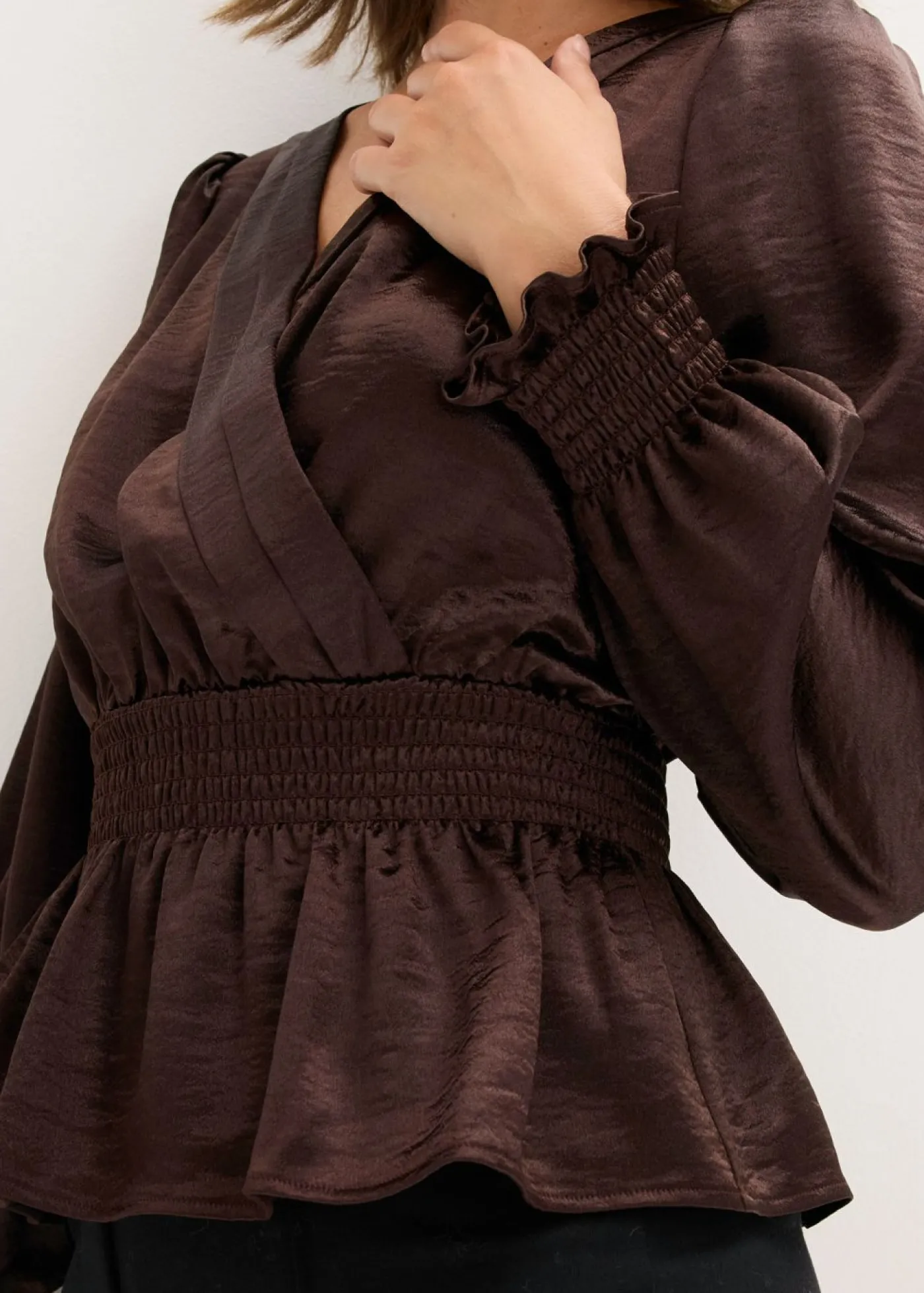 bonprix bonprix Blusa tipo túnica Marrón oscuro Outlet