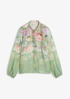 bonprix bonprix Blusa tipo túnica Verde pálido de flores New