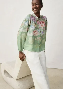 bonprix bonprix Blusa tipo túnica Verde pálido de flores New