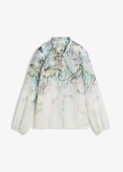 bonprix bonprix Blusa tipo túnica Lila empolvado de flores Online