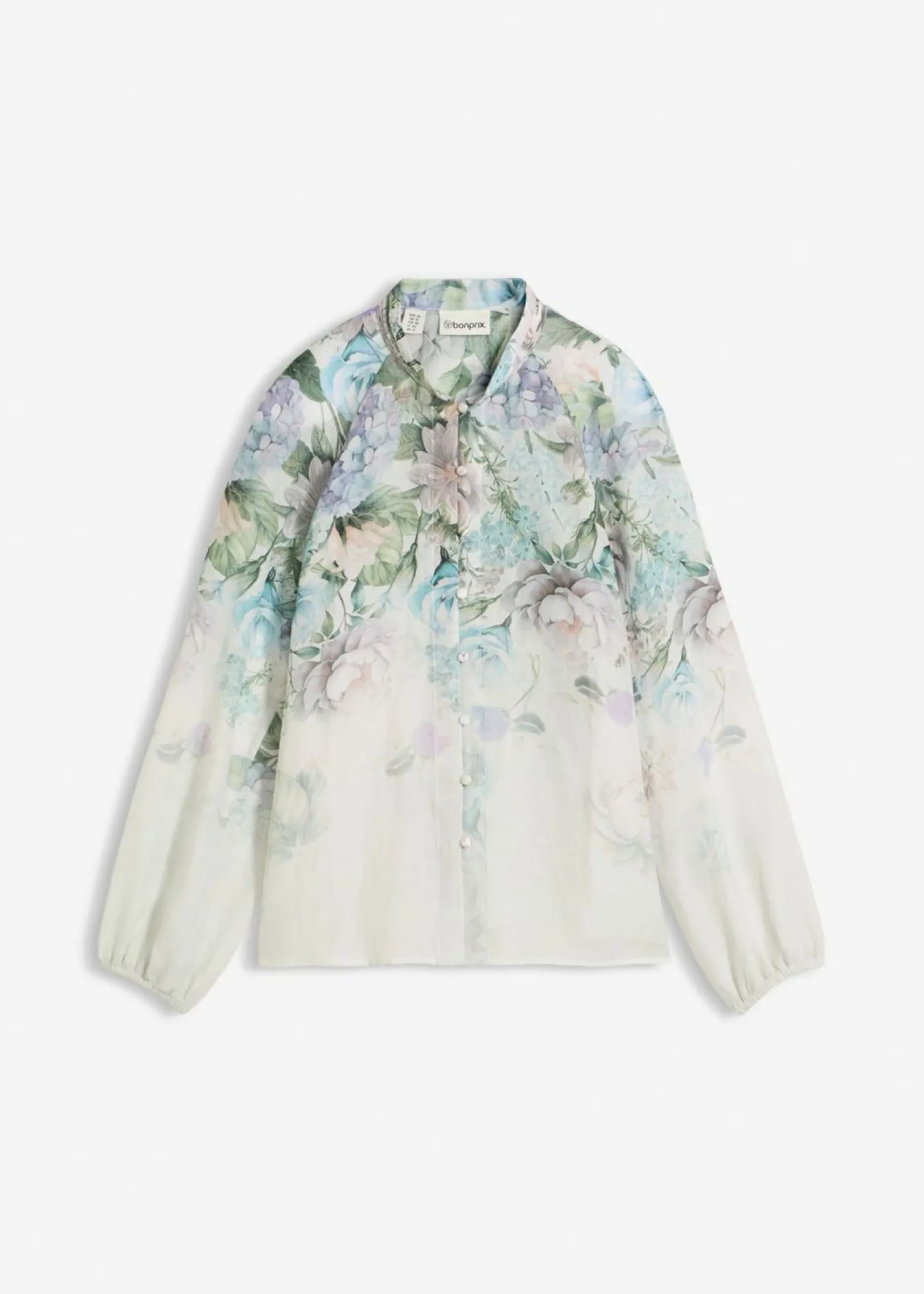 bonprix bonprix Blusa tipo túnica Lila empolvado de flores Online